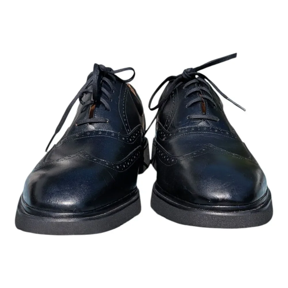 Rockport Men's Leather DresSport Wingtip Shoes Black Lace Up Size 11.5 Oxfords